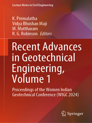 cover image of Recent Advances in Geotechnical Engineering, Volume 1